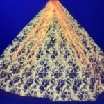 LC3708 Moonlight Floral Glitter Tulle Fabric