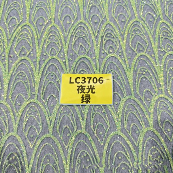 LC3706 Moonlight Floral Glitter Tulle Fabric