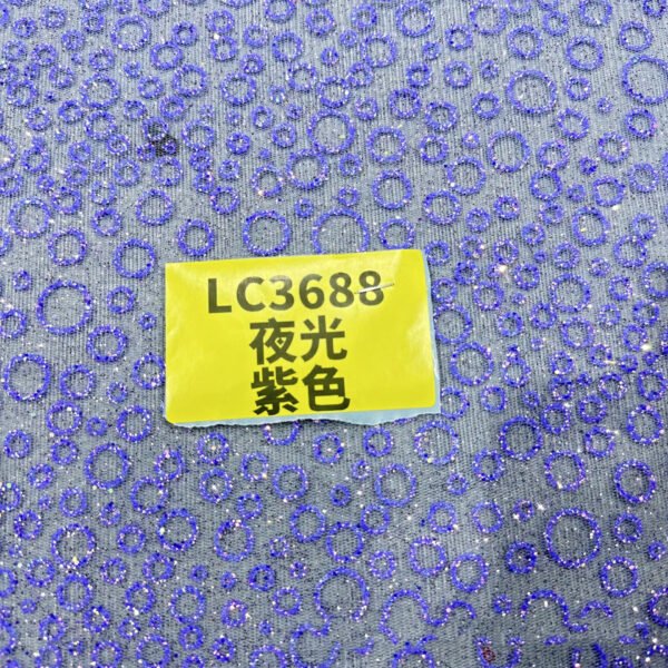 LC3688 Moonlight Floral Glitter Tulle Fabric