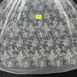 LC3598-10 Pure Silver Bridal Glitter Lace