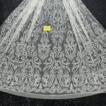 LC3585-28 Pure Silver Bridal Glitter Lace
