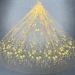 LC7177 Custom 3D Embellished Tulle Fabric