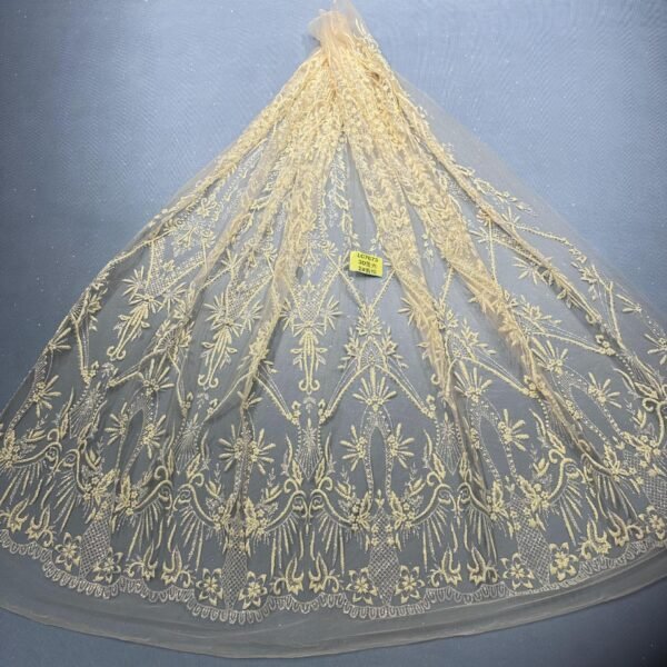 LC7673 Custom 3D Embellished Tulle Fabric