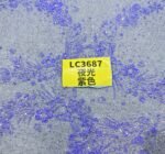 LC3687 Moonlight Floral Glitter Tulle Fabric