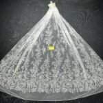 LC3238-35 Pure Silver Bridal Glitter Lace