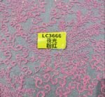 LC3666 Moonlight Floral Glitter Tulle Fabric