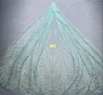 LC3636 Moonlight Floral Glitter Tulle Fabric