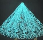 LC3603 Moonlight Floral Glitter Tulle Fabric