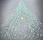 LC3306 Moonlight Floral Glitter Tulle Fabric