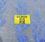 LC3635 Moonlight Floral Glitter Tulle Fabric