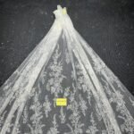 LC3238-35 Pure Silver Bridal Glitter Lace