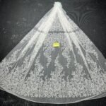 LC3470-36 Pure Silver Bridal Glitter Lace
