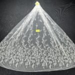 LC3396-6 Pure Silver Bridal Glitter Lace