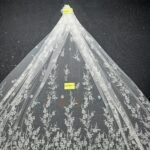 LC3396-6 Pure Silver Bridal Glitter Lace