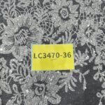 LC3470-36 Pure Silver Bridal Glitter Lace