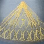 LC7208 Custom 3D Embellished Tulle Fabric