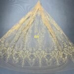 LC7644 Custom 3D Embellished Tulle Fabric