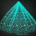LC3594 Moonlight Floral Glitter Tulle Fabric