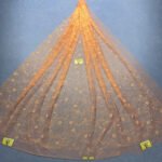 LC3665 Moonlight Floral Glitter Tulle Fabric