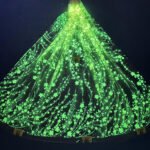 LC3624 Moonlight Floral Glitter Tulle Fabric