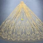 LC7672 Custom 3D Embellished Tulle Fabric