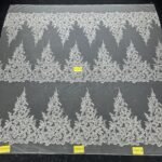 LC3426-16 Pure Silver Bridal Glitter Lace