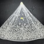 LC3539-1 Pure Silver Bridal Glitter Lace