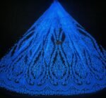 LC3563 Moonlight Floral Glitter Tulle Fabric