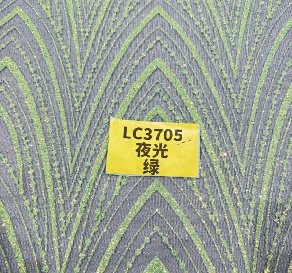 LC3705 Moonlight Floral Glitter Tulle Fabric