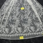 LC3552-33 Pure Silver Bridal Glitter Lace