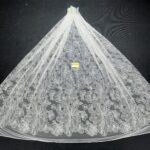 LC3520-2 Pure Silver Bridal Glitter Lace