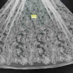 LC3520-2 Pure Silver Bridal Glitter Lace