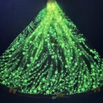 LC3665 Moonlight Floral Glitter Tulle Fabric