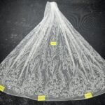 LC3519-43 Pure Silver Bridal Glitter Lace