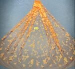 LC3306 Moonlight Floral Glitter Tulle Fabric