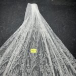 LC3519-43 Pure Silver Bridal Glitter Lace