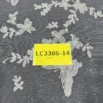 LC3306-14 Pure Silver Bridal Glitter Lace