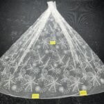 LC3524-47 Pure Silver Bridal Glitter Lace