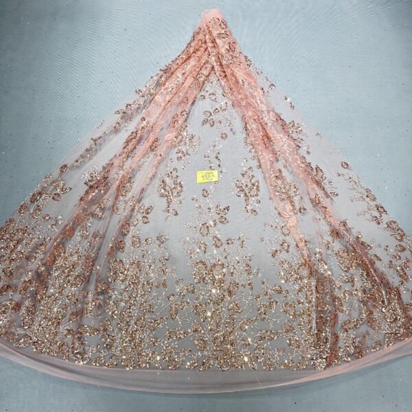 LC7208 Custom 3D Embellished Tulle Fabric