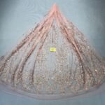 LC7644 Custom 3D Embellished Tulle Fabric