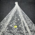 LC3495-45 Pure Silver Bridal Glitter Lace