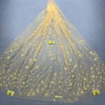 LC3665 Moonlight Floral Glitter Tulle Fabric