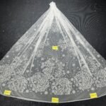 LC3599-20 Pure Silver Bridal Glitter Lace