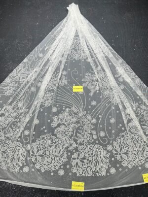 LC3599-20 Pure Silver Bridal Glitter Lace
