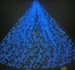 LC3592 Moonlight Floral Glitter Tulle Fabric