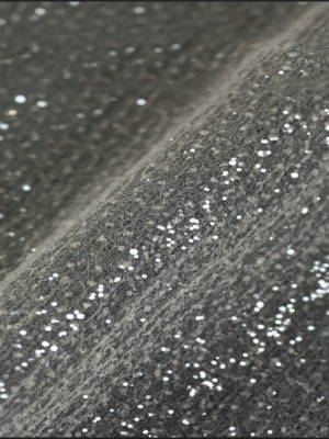 HGP10 Lightweight Bubbly Organza with High-Shine Silver Glitter