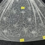 LC3309-17 Pure Silver Bridal Glitter Lace