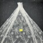 LC3524-47 Pure Silver Bridal Glitter Lace