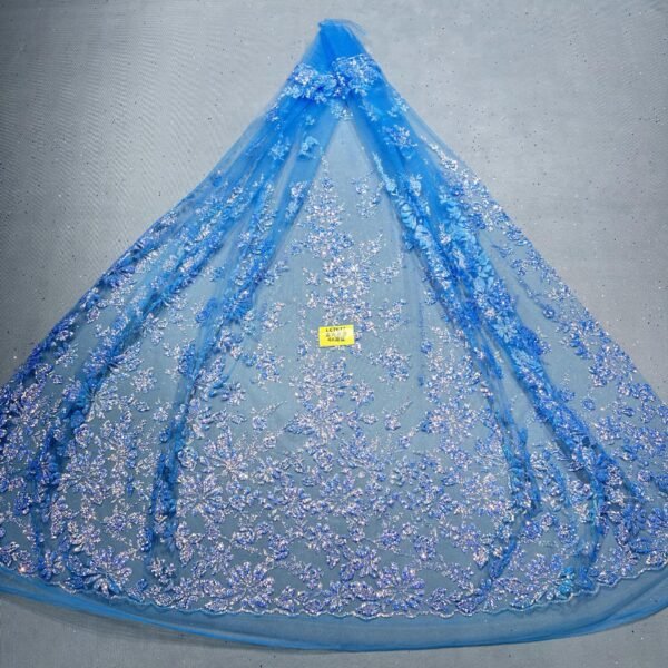 LC7637 Custom 3D Embellished Tulle Fabric