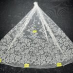 LC3495-45 Pure Silver Bridal Glitter Lace